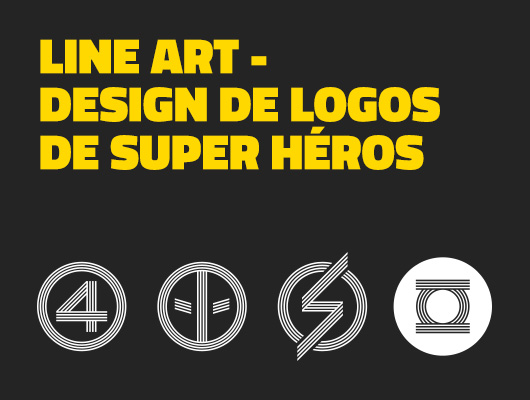 Line Art – Design de logos de super héros Line Art – Design de logos de super héros